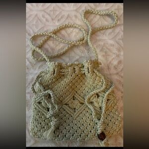 Braided/Crochet Bag in Cream